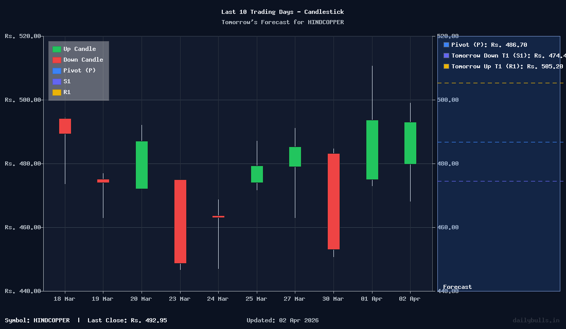 Tomorrow's Price prediction review image for HINDCOPPER